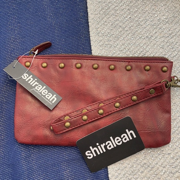 Shiraleah Handbags - Shiraleah Vegan Pouch - Burgundy